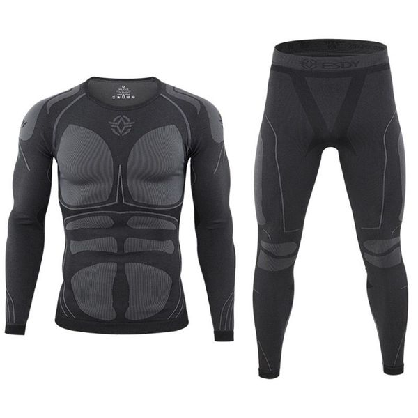 Männer Thermo-Unterwäsche Männer Sport Anzüge Outdoor Radfahren Kompression Sportbekleidung Schnell Trocknend Atmungsaktive Kleidung Fitness Lauftrainingsanzüge 230830