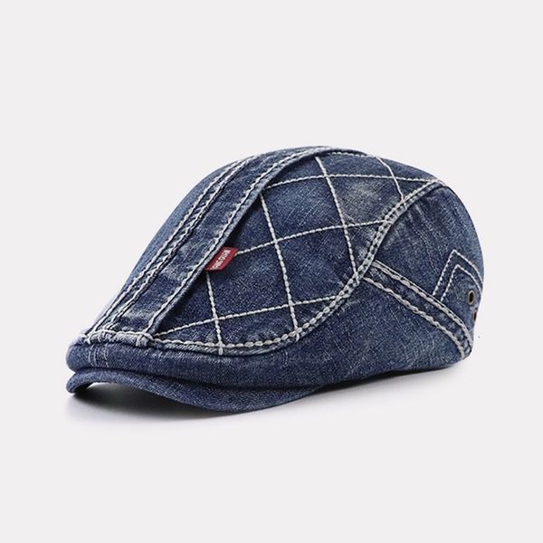 Berets 2023 Frühling und Sommer Denim Ivy Hut für Junge Mädchen Dame Baumwolle Waschen Alte Kleine Größe Baskenmütze Männer Jeans Maler Kappe 5256 CM 230830