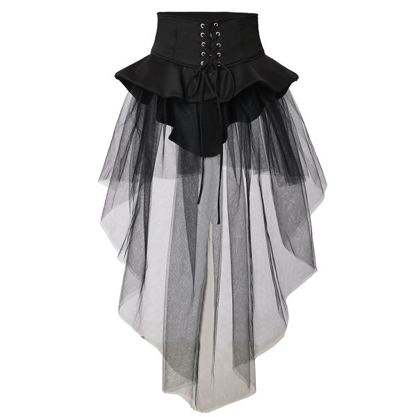 Женская готическая панк -корсетная юбка нерегулярная стимпанк коктейль русалка