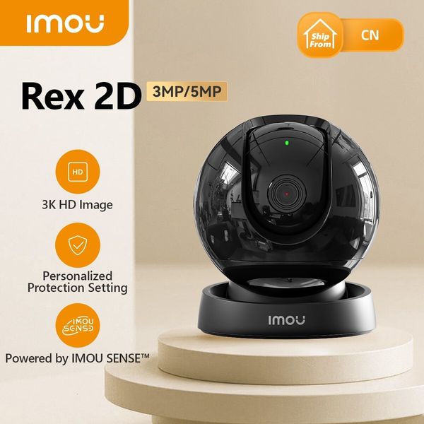 IP-camera's IMOU Rex 2D 3MP Wifi PTZ-beveiligingscamera voor binnenshuis Detectie van menselijke huisdieren AI Smart Tracking Tweerichtingsgesprekken Nachtzicht Ba 230830