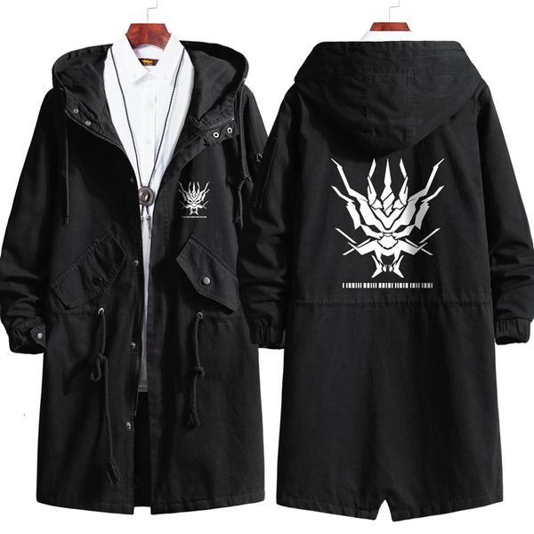 Мужские повседневные рубашки игры Arknights Rhodes Island Long Trench Costums Costumes Raythean Cloak Koodies Jacket Сплошная ветра 230829