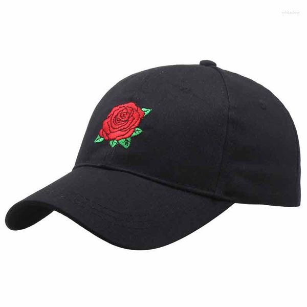 Bola bonés vermelho rosa pai chapéu bordado boné de beisebol preto para mulheres homens streetwear tamanho ajustável 58cm