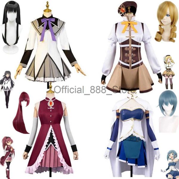 Anime Puella Magi Madoka Magica Sakura Kyouko Miki Sayaka Tomoe Mami Akemi Homura Cosplay Kostüm Perücke Bekämpft Rock Uniform x0830