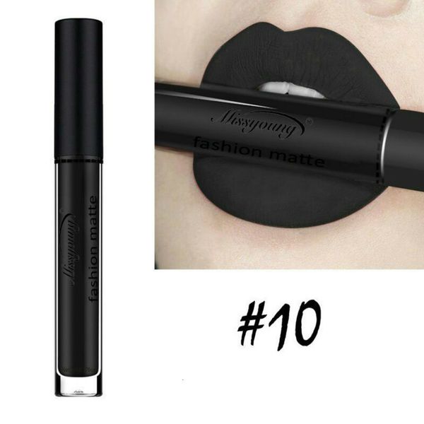 Batom Sexy Preto 18 Cores Matte Lipgloss Líquido Lip Gloss Longa Duração À Prova D 'Água Cosmética Beleza Maquiagem MG10 230829