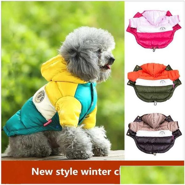 Abbigliamento per cani Migliore vendita Abbigliamento invernale per animali Piumino caldo Cappotto impermeabile S-Xxl Felpe con cappuccio per Chihuahua Cani di piccola taglia media Puppy1 Drop De Dh9Fd