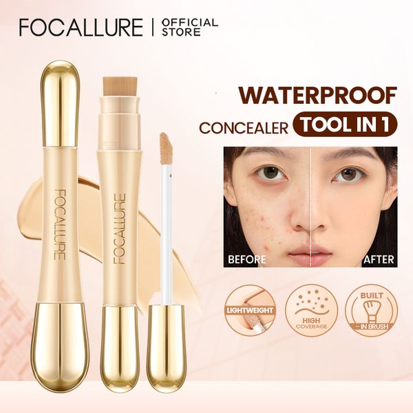 Corretivo FOCALLURE Matte Face Longa cobertura completa ocultando creme de base líquida para maquiagem cosméticos 230829