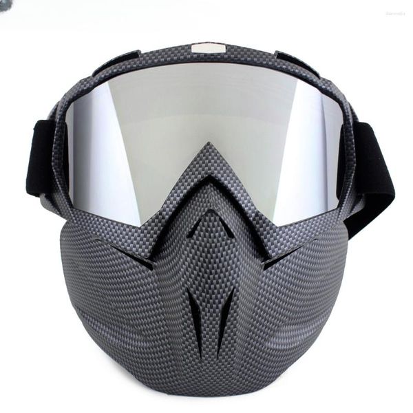 Caschi da moto Maschera antivento Casco integrale protettivo tattico antipolvere durevole Scudo da sci per motociclista di motocross militare