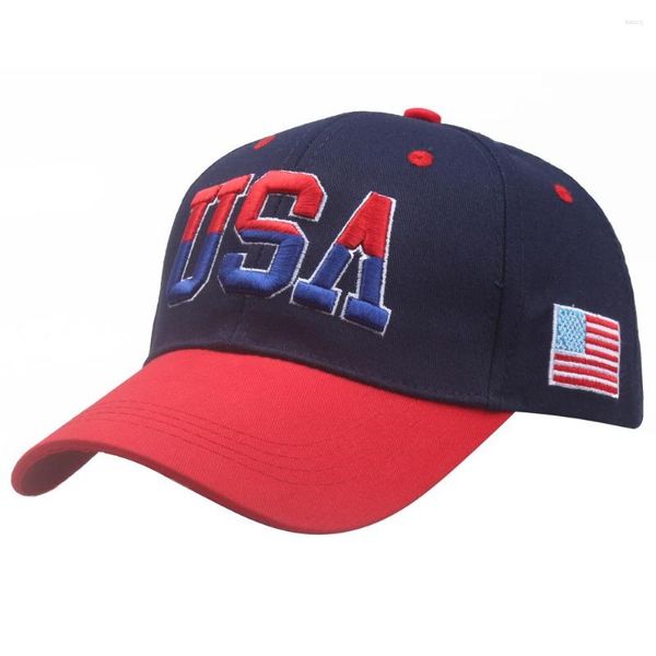 Gorras de bola Bandera americana Gorra de béisbol para hombres Snapback Hat MenWomen Bone Gorra Casquette Moda