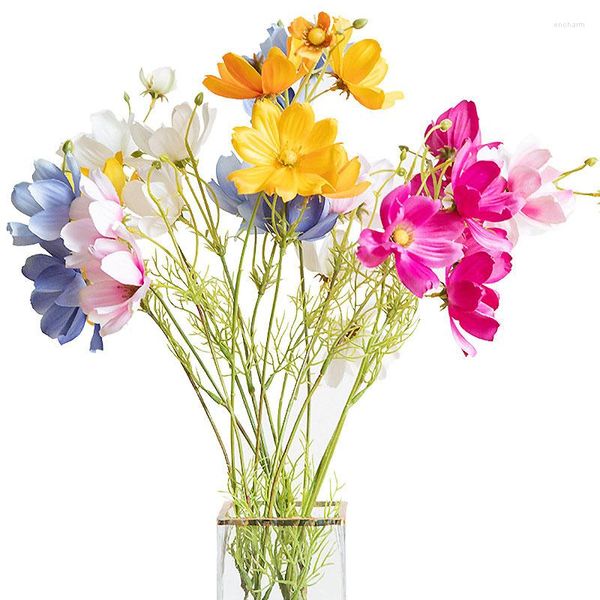 Декоративные цветы 3 ветви искусственный кореопсис для года домашний свадебный декор фальшивый флоре на стой