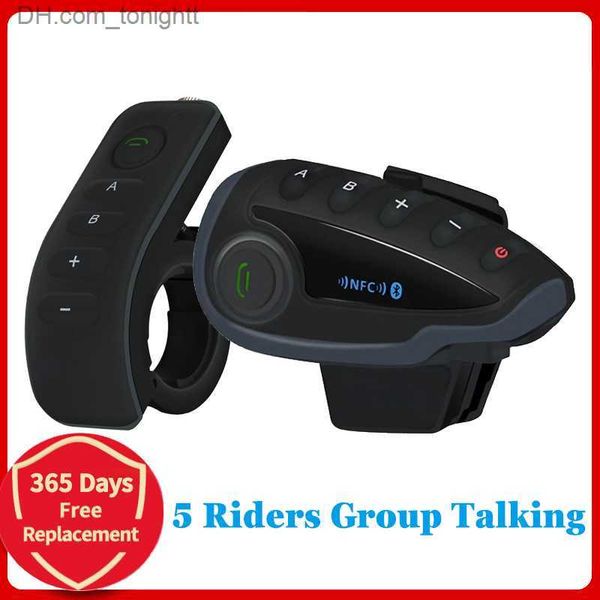 XINOWY V8 1200M Bluetooth Motorrad Helm Headset Intercom für 5 Fahrer Interphone NFC/Telecontrol Fernbedienung FM Radio Q230830
