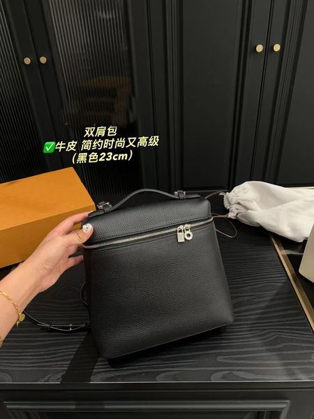 Новая пианино L19 рюкзак Классическая кожаная оригинальная женская сумка для плеча мода Messenger Сумка с подарочной коробкой Драгоценная кожаная кожа большая емкость LP Tofu Bun