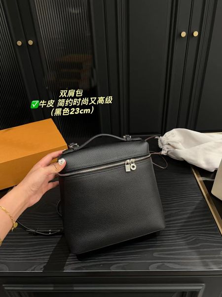 Nuovo Piano L19 Zaino Borsa a tracolla da donna originale in pelle classica Borsa a tracolla alla moda con confezione regalo Pelle pregiata Pelle pura Panino di tofu LP di grande capacità