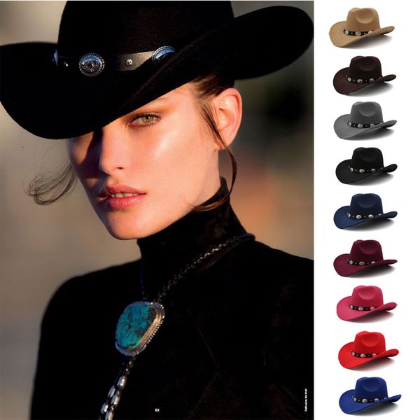 Breite Krempe Hüte Eimer 3 Größen Parentchild Männer Frauen Kinder Western Cowboy Panama Sonnenhüte Fedora Caps Trilby Jazz Sombrero Reise Party 230830