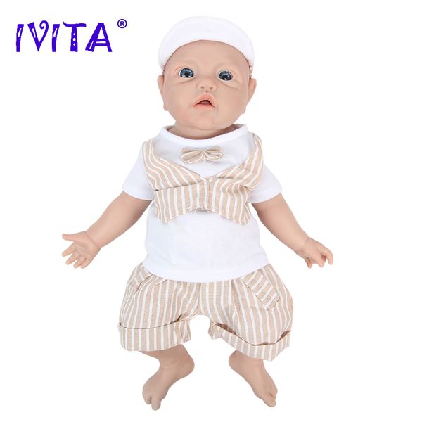 Bambole IVITA WB1526 43 cm 2692 g 100% corpo pieno in silicone Reborn Baby Doll Realistic Boy Dolls non verniciato fai da te in bianco giocattoli per bambini per bambini 230828