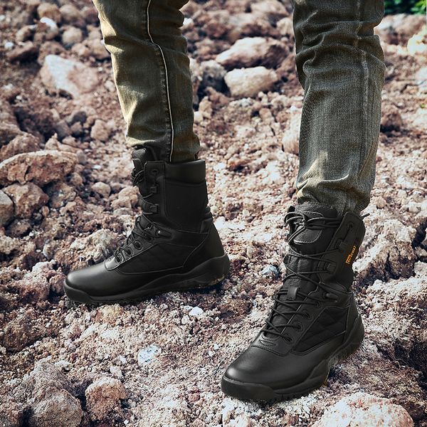 Botas de combate de verão homens mulheres treinamento de escalada leve impermeável botas táticas ao ar livre caminhadas respirável malha sapatos do exército 230830