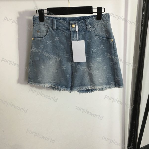 Denim Hot Pants Designer Retro Sexy Denim Shorts Damenmode Jeans Shorts mit geradem Bein
