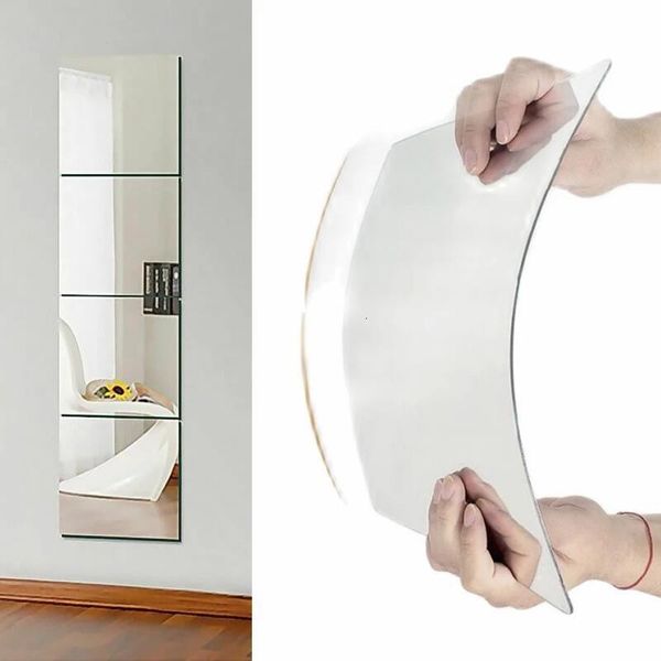 Duvar Çıkartmaları 3D Akrilik Ayna Esnek Tutkicken2mm Self -Yapışkan DIY Sanat Aynaları Etiket Dekorasyonu Gardırop Banyo Evi 230829