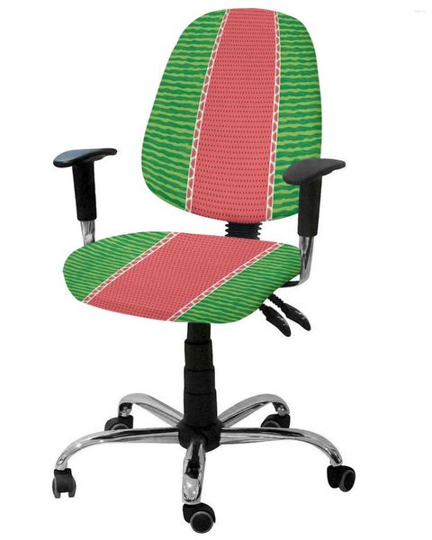 Cadeira cobre melancia frutas listras de pele elástica capa de poltrona removível escritório slipcover split assento
