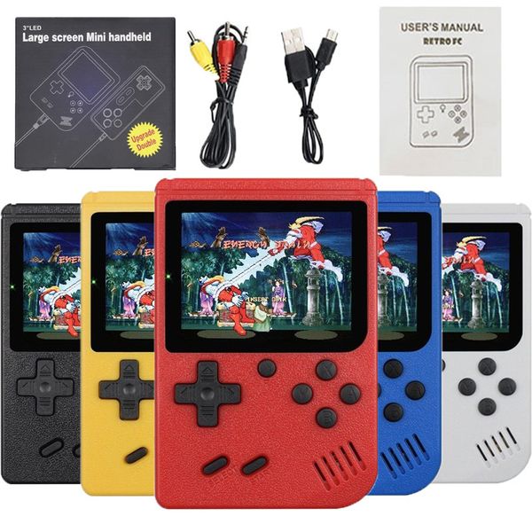 Jogadores de jogos portáteis Builtin 400 jogos Video Advance 8 Bit 30 polegadas Color LCD Boy Retro Console Handheld Mini 230830