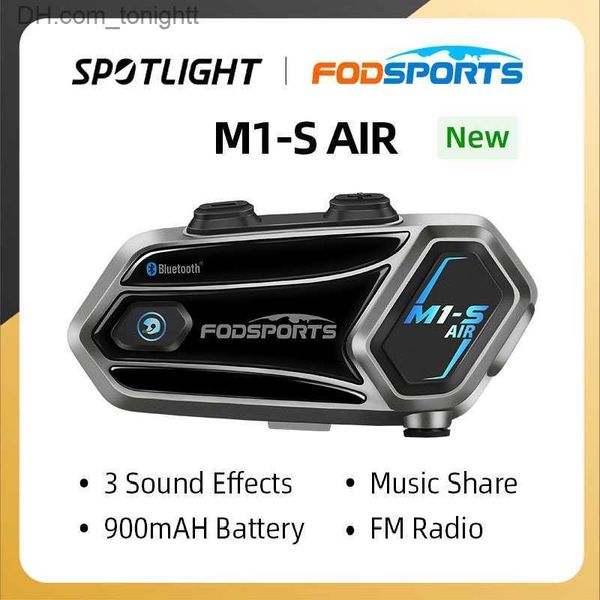 Fodsports M1-S AIR Casco interfono per moto Auricolare Bluetooth BT 5.0 Interfono Radio FM 3 Effetti sonori Condivisione musica Tipo-C Q230830