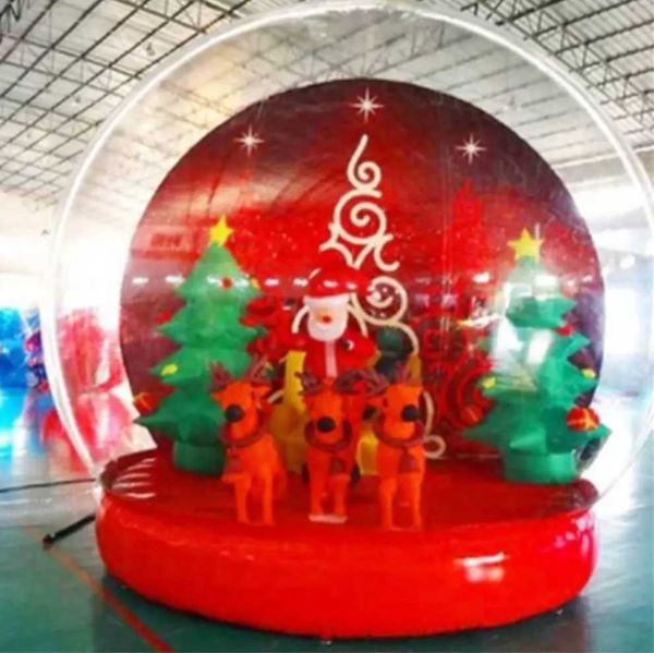 Tenda a cupola gonfiabile con globo di neve gonfiabile per Natale, San Valentino, da 3 m l x 2 mw, gigante all'aperto, con ingresso, dimensione umana, globo trasparente per feste di festival