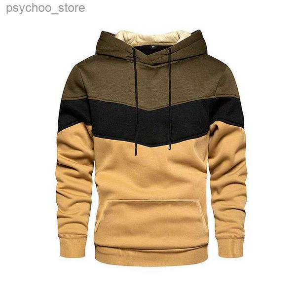 Primavera outono masculino hoodies cor listrado fino com capuz camisolas dos homens casacos masculino casual roupas esportivas streetwear dropshipping q230830