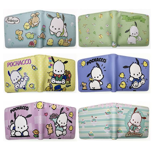 Little Frog Big Eyed Frog Cartoon Wallet PC Dog Twin Star Curto PU Couro Multifuncional Bolsa para Cartão Zero Carteira Carteira Carteira