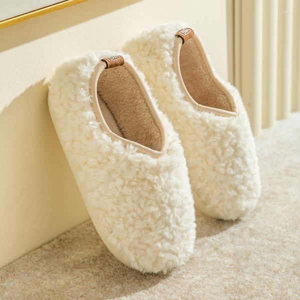 Pantofole in morbido cotone per le donne Fashiono Inverno Caldo Scarpe da casa Amanti che mantengono calzino unisex slip-on