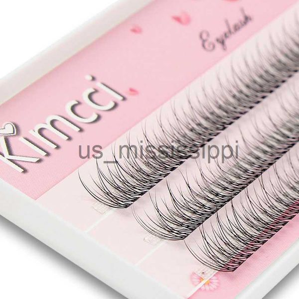 Falsche Wimpern, Kimcci, 120 Stück, Premium-Nerz, individuelle Schwalbenschwanz-Wimpernverlängerung, natürliche 3D-Cluster-Wimpern, professionelles Make-up, ausgestellte Wimpern x0830