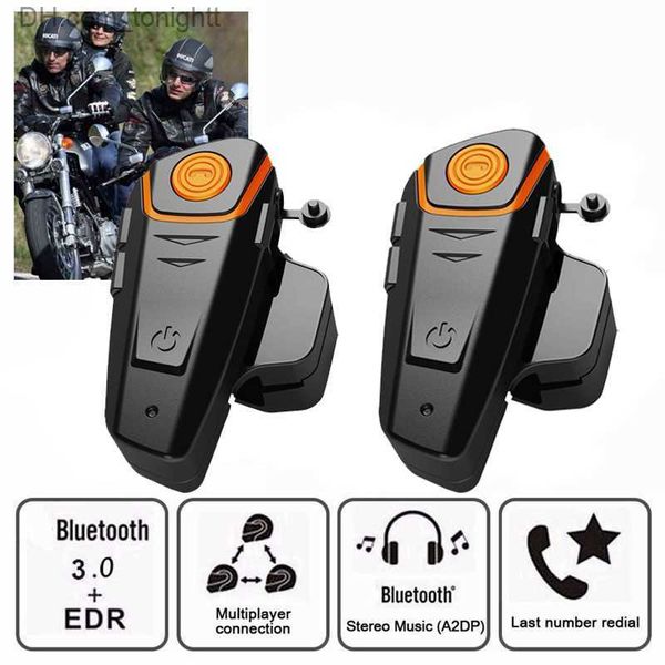 2 pcs BT-S2 Pro Capacete de Motocicleta Interfone Moto Sem Fio Bluetooth Headset 100% À Prova D 'Água BT Interfone com Rádio FM 2018 Q230830