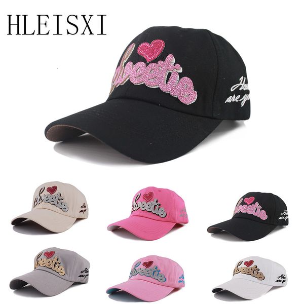 Berretti da baseball Berretto da baseball estivo per adulti casual per donna Lettera Sweat Cappello da esterno per ragazze Hip Hop Gorro Fashion Bone Love 230829