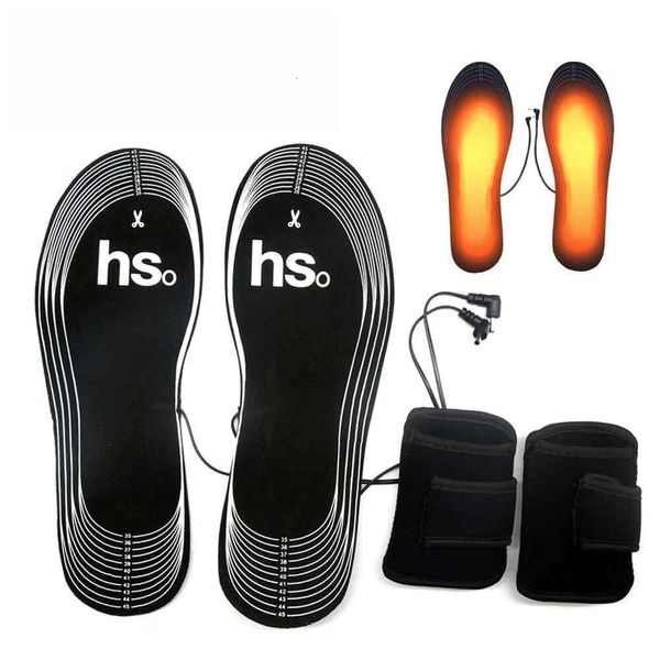 Peças de sapatos Acessórios USB Palmilhas aquecidas elétricas para pés Mulheres Homens Sapatos de inverno Bateria Aquecimento Sole Sock Pad Lavável Quente Térmico 230830