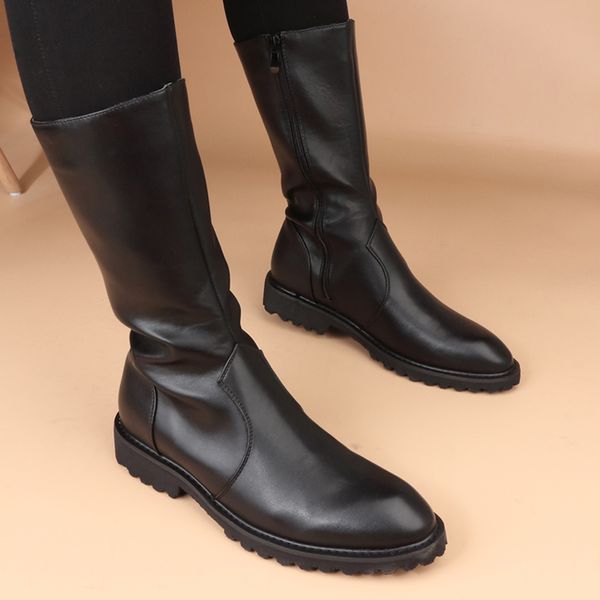 Сапоги Fashion Knight Boots для мужчин повседневная мягкая кожа