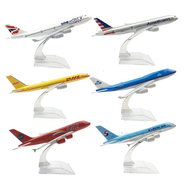 Modelo de aeronave 16CM Airbus A320 A330 A350 A380 Boeing B737 B747 B777 B787 Aviões Modelo de avião Diecast Aeronaves Brinquedos Modelo de avião para crianças Presente 230830