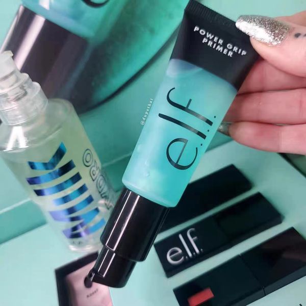 elfo e.l.f. Power Grip Primer, Primer facial hidratante à base de gel para suavizar a maquiagem envolvente da pele, hidrata primes, 24 ml (0,811 Fl Oz)