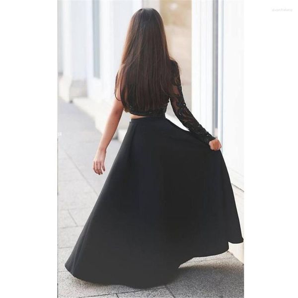 Vestidos de menina chegada simples preto mangas compridas vestido de flor para casamentos e primeira comunhão festa de aniversário batismo