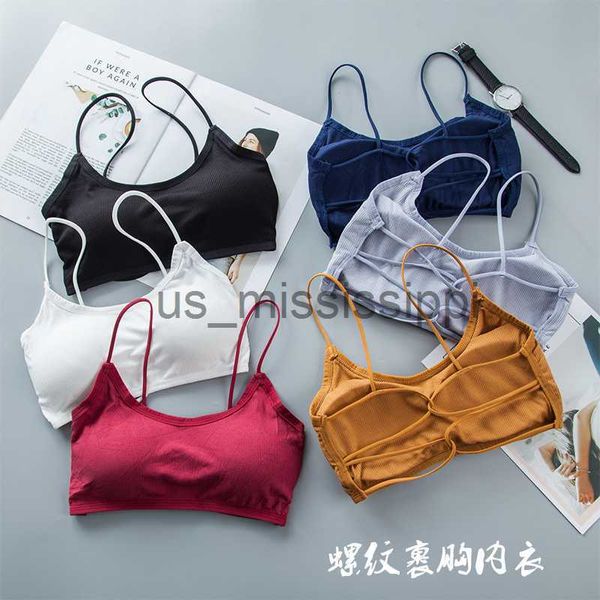 Outros itens de beleza de saúde 3D Sexy Lingerie Seamless Sport Bra U Tipo Top Bra Push Up Bralette Brassiere Mulheres Underwear Ice Silk Envolto Peito Colete Top X0831