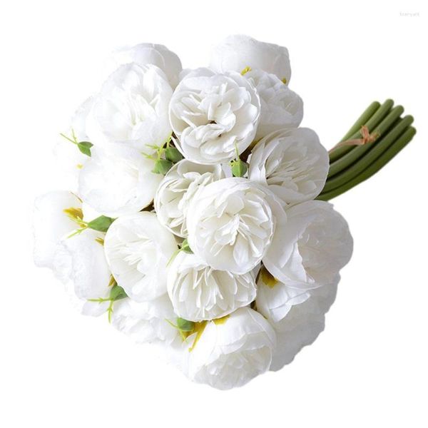 Fiori decorativi Fiore artificiale Bouquet da sposa Matrimonio viola rosa di fascia alta