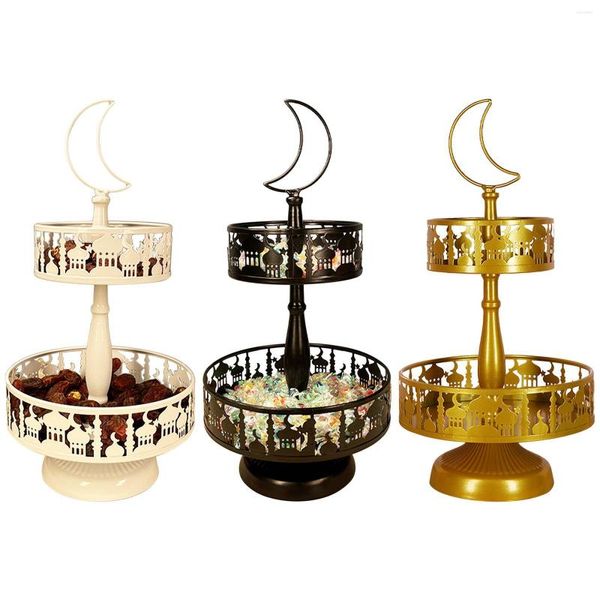 Piatti Stand Dessert Organizer Decor Ramadan Castle Vassoio portaoggetti per snack per feste Soggiorno Vacanze