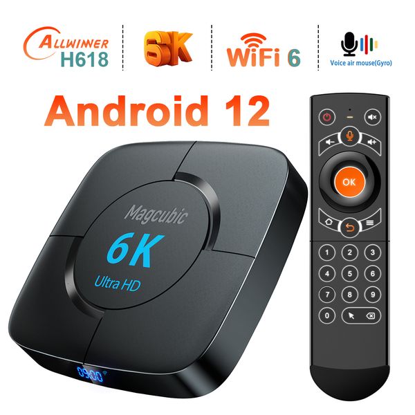 Set-Top-Box Magcubic Android 12 TV-Box Wifi6 HDR10 Allwinner H618 Quad Core Cortex A53 Unterstützung 8K 4K BT5.0 Voice Media Player Set-Top-Box 230831