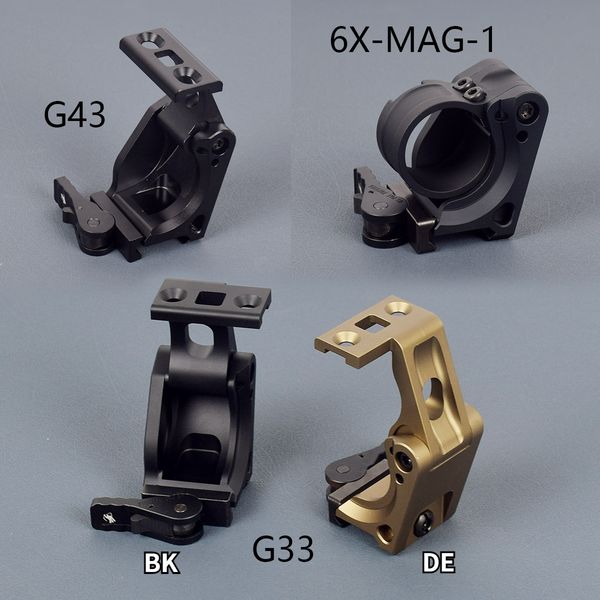 Tactical Airsoft FTC CNC Mount с EoTech G33 G43 AIM Marifier 558 EXPS 6x-MAG-1 Flip-To-Center Series серия оптического крепления