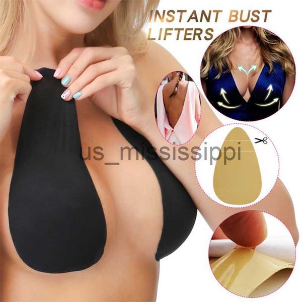 Almofada de peito adesivo capa de mamilo pasties boob fita de levantamento de peito silicone push up sutiã invisível cache teton para biquíni levantador instantâneo de busto x0831 lf2309081