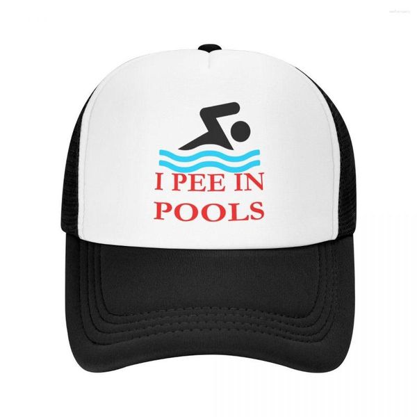 Cappellini da baseball Moda Estate Nuoto I Pee In Pools Berretto da baseball per uomo Donna Cappello da camionista traspirante Cappelli snapback sportivi