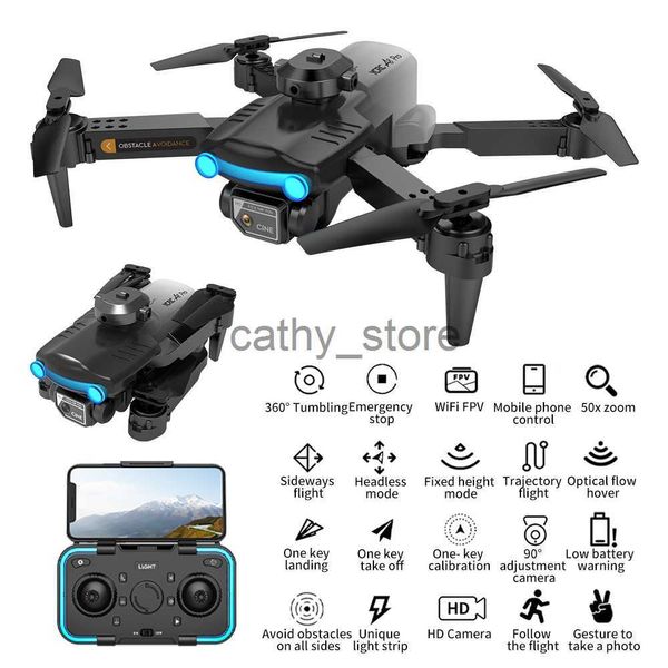 Симуляторы 4K Drone A8 Pro Dual HD -камера Sensing Obstrance Assustance Wi -Fi FPV FOLTING Quadcopter RC Drone x0831