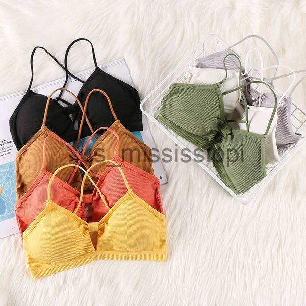 Altri articoli per la salute e la bellezza, bellissimo retro da donna, con filo avvolto sul petto, in puro cotone, con fondo a tubo, parte superiore antileggera, sezione sottile, senza anello in acciaio, reggiseno x0831