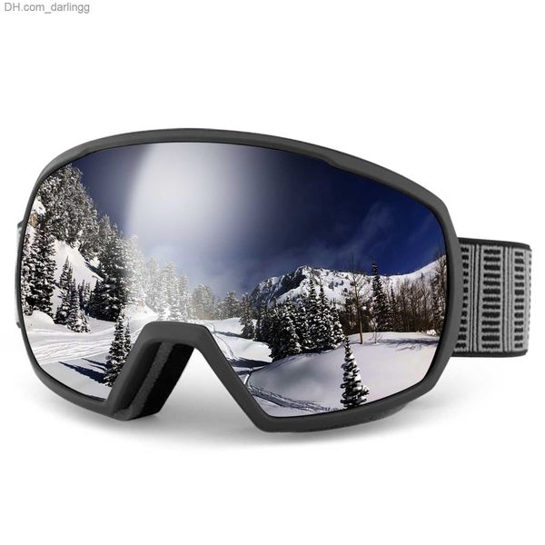 Kayak Goggles Erkekler için Şok Direnci Kadınlar Kar% 100 UV400 Koruma Boz Karşıtı Snowboard Süper Açık Görme Q230901