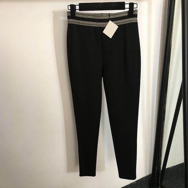 Alta elasticidade leggings calças das mulheres yoga pant moda letras imprimir esporte calça preto respirável macacão