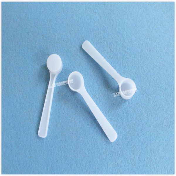 0 5g grama 1ML Colher de Plástico Colher PP Ferramenta de Medição para Leite em Pó Médico Líquido - 200pcs / lot OP1002219e