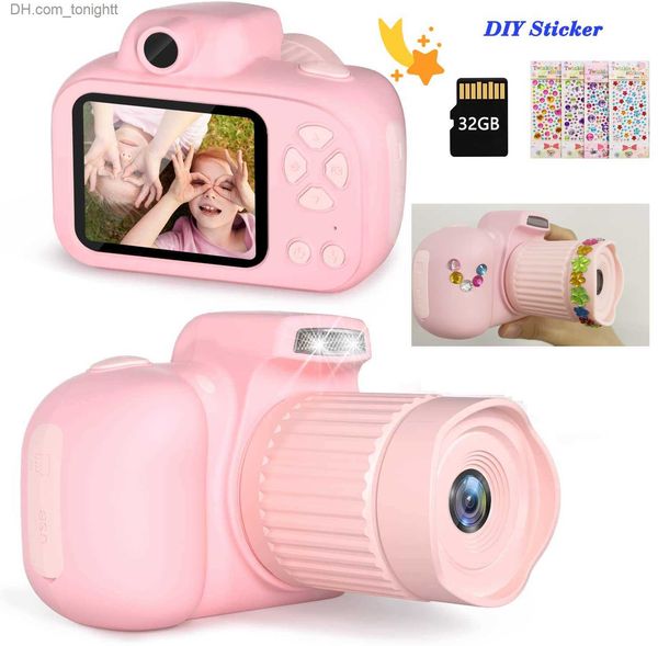 Videocamere Bambini Camera Festival Giocattoli Regali per ragazze Ragazzi Età 3 4 5 6 7 8 anni Bambino Digitale Regalo di compleanno di Natale Q230831