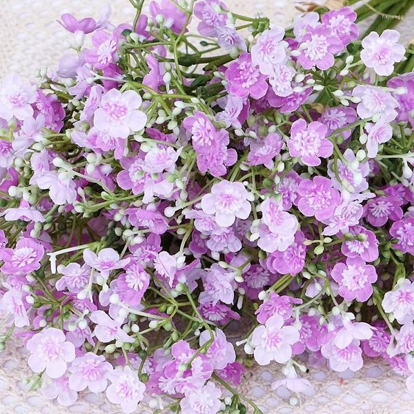 Dekorative Blumen, 3 Stück, Baby-Atem-Blumenstrauß, künstlich, für Party, Hochzeit, Wohnzimmer, Dekoration, Zubehör, Zuhause, Weihnachten